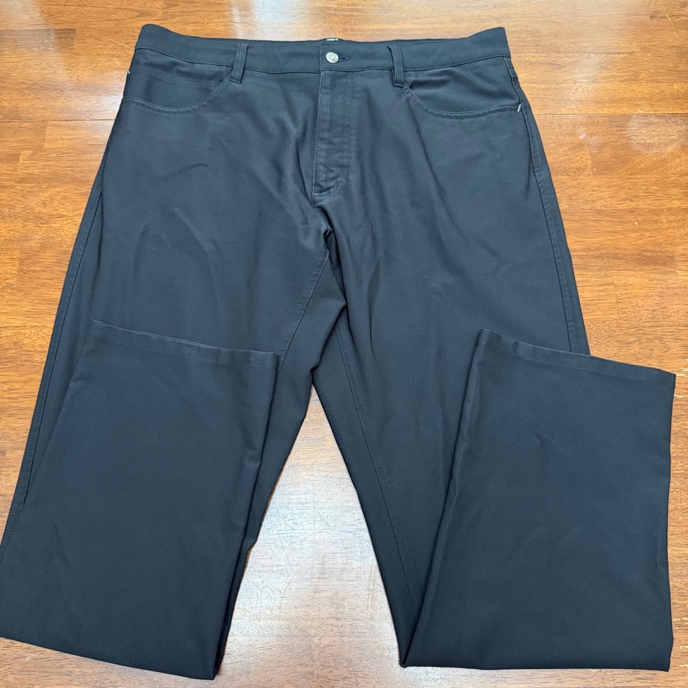 FootJoy Golf Pants Mens 35x30 Black Athletic Fit Performance Stretch SKU 24193 - Picture 2 of 13